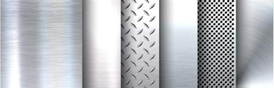 stainless steel parts in brushed, satin, polished and plated finishes, measured with a caliper and an engineer's square